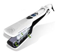 Lisseur vapeur - TD® - 2-en-1 - Ion négatif - Coiffure parfaite - Blanc