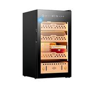 Lissontine Armoire à Cigares électronique Intelligente avec Bois De Cèdre Pur, Humidor électrique avec Réglage Numérique, Température Stable pour Conservation Idéale 70Lx400Counts