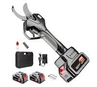 Lissontine Ébrancheur électrique Sécateur Rechargeable 21 v, Lame en Acier Haute Teneur en Carbone, Perche Télescopique 2,1m, écran LCD Et Double Batterie 4500mah pour Vergers