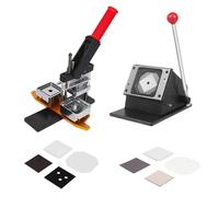 Lissontine Kit De Fabrication D'aimants, Machine De Fabrication D'aimants Photo pour Réfrigérateur, Presse + Coupe-Papier + 100 Ensembles D'accessoires 2×2inMachine+PaperCutter+100pcsMaterials