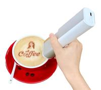 Lissontine Mini Handheld Protable Coffee Print Portable Inkjet Printer Handheld Food Safty Grade Food Printer in Bread Cake Machine Petit Déjeuner Créatif Red