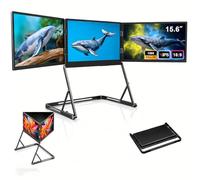 Lissontine Moniteur Fhd 15.6 Pouces Portable, Extension D'écran USB-C HDMI, Moniteur pour Designer, Station De Travail Portable pour Macbook Et Windows