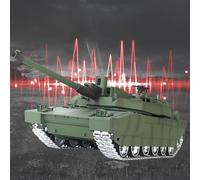 Lissontine Tank RC Leclerc Modèle 1/16 H2408 avec Roues Suspendues, Détails Réalistes, Peinture Usée, Hatchs Ouvrables, Char Télécommandé pour Passionnés De Maquettes MetalDrive