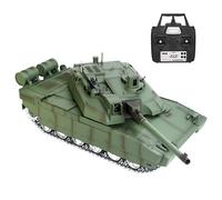 Lissontine Véhicule Blindé Télécommandé Leclerc 1/16 avec Effets Lumineux Et Sonores, Générateur De Fumée, Canon élévateur, Char RC pour Passionnés Militaires Adultes MetalDrive