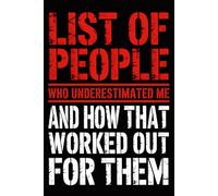 List Of People Who Underestimated Me And How That Worked Out For Them: Funny Office Notebook - 120 Lined Pages | Gag Ideas for Coworkers, Boss, or ... for Work, Sarcastic Gift for Men and Women
