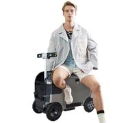 LISTaRSw 200w Adult Rideable Travel Case, 28l Smart Electric Ride-on Suitcase, Waterproof and Lightweight, with Removable Battery & LED Lighting & Aluminurm Alloy, Weight Capacity: 150kg Grey