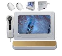 LISTaRSw Analyseur Poils Et Follicules avec écran LCD HD 11Pouces, Appareil Tout-en-Un, Détecteur Poils Et De Follicules, Loupe Peau 50x/200x, Appareil Professionnel D'analyse La Peau Gold