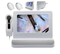 LISTaRSw Analyseur Poils Et Follicules avec écran LCD HD 11Pouces, Appareil Tout-en-Un, Détecteur Poils Et De Follicules, Loupe Peau 50x/200x, Appareil Professionnel D'analyse La Peau Silver