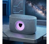 LISTaRSw Enceinte Bluetooth à Ferrofluide, Visualiseur Sonore Magnétique Puissant De 50 W avec Chargement sans Fil De 15W, Gadget Technologique De Bureau Réactif Au Rythme Grey