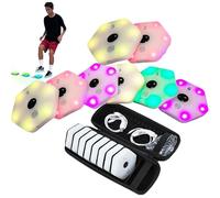 LISTaRSw Lampe D'entraînement De Réaction - 6 Couleurs De Lumière, Lampe D'entraînement D'agilité Sportive - Réglage Automatique De La Luminosité/Contrôle Indépendant,8lights