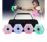 LISTaRSw Lampe D'entraînement De Réaction - 6 Couleurs De Lumière, Lampe D'entraînement D'agilité Sportive - Réglage Automatique De La Luminosité/Contrôle Indépendant,4lights