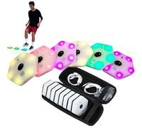 LISTaRSw Lampe D'entraînement De Réaction - 6 Couleurs De Lumière, Lampe D'entraînement D'agilité Sportive - Réglage Automatique De La Luminosité/Contrôle Indépendant,6lights