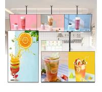 LISTaRSw Lecteur D'affichage Numérique Suspendu, écran D'affichage Numérique, Panneau LED Programmable Mince avec écran Partagé Intelligent, 1 Go + 32 Go, Wi-Fi/HDMI/USB/Rj45 55in