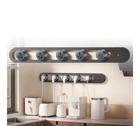 LISTaRSw Multiprise Murale pour Table Et Murs (70 Cm), Rail De Prise avec Adaptateur De Sortie Amovible, Rail d'alimentation Moderne pour Cuisine Et Salon Silver-B