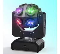 LISTaRSw Projecteur à Tête Mobile 120 W avec Activation Sonore, éclairage De Scène 12 LED Rgbw, Rotation à 360 °, éclairage DJ pour Ktv, Discothèque, Mariage, Concert