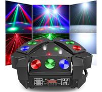 LISTaRSw Projecteur DJ à Tête Mobile, 9 LED Rvb 10 W, Contrôle D-MX Et Sonore, éclairage Disco, pour Karaoké, Discothèque, Mariage, Concert