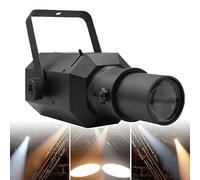 LISTaRSw Projecteur LED Pinspot 80 W - Commande Vocale/Autopropulsé/D-Mx512, Projecteurs De Scène (Blanc/Chaud) + Ouverture Réglable, pour Discothèque, DJ, Mariage