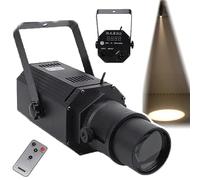 LISTaRSw Projecteurs De Scène 50 W (Ouverture Réglable), Projecteur LED Pinspot 4 en 1 (Blanc/Blanc Chaud), Dmx512/Télécommande/Commande Vocale, pour Mariage, Spectacles sur Scène White
