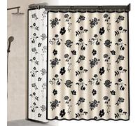 LISTaRSw Tringle à Rideau de Douche Pliable Murale Barre Rétractable 3Folds | Barre de douche réglable pour espace d'angle de baignoire. Support robuste et antirouille pour douches extérieures