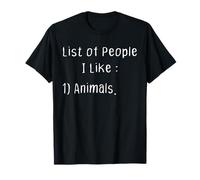 Liste Amusante des Personnes Que J'aime Les Animaux. T-Shirt