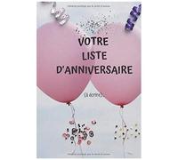 Liste Anniversaire: Liste Anniversaire Mémo À Remplir
