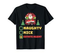 Liste Coquine du Père Noël Agent Immobilier Sympa Propriété T-Shirt