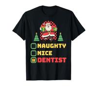 Liste Coquine du Père Noël Dentiste Sympa Prac Dentaire de T-Shirt