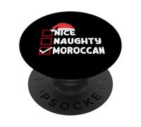 Liste de chèque de Noël Marocaine Amusante Maroc Xmas PopSockets PopGrip Adhésif