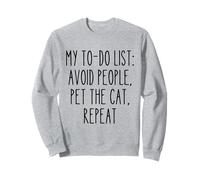 Liste de Choses à Faire pour Les Amoureux des Chats avec Citation introvertie drôle Chat Maman Chat Papa Sweatshirt