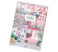 Liste de contrôle de voyage 2025, calendrier mensuel mural, références de janvier 2025 à décembre 2025, blocs journaliers non lignés