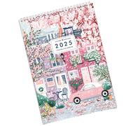 Liste de contrôle de voyage 2025, calendrier mensuel mural, références de janvier 2025 à décembre, blocs journaliers non lignés, planificateur de voyage inspirant