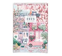 Liste de contrôle de voyage 2025 - Calendrier mensuel mural - Références de janvier 2025 à décembre - Blocs quotidiens non lignés - Guide de destination unique