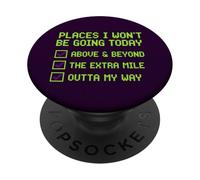 Liste de contrôle des Pixels des endroits où Je n'irai Pas Aujourd'hui PopSockets PopGrip Adhésif