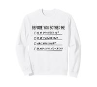 Liste de contrôle des Technologies de l'information Support Technique Amusant Sweatshirt