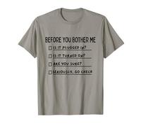 Liste de contrôle des Technologies de l'information Support Technique Amusant T-Shirt