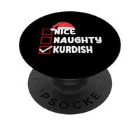 Liste de contrôle drôle des fêtes de Noël kurdes PopSockets PopGrip Adhésif