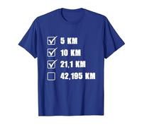 Liste de contrôle du Coureur de Marathon pour Jogging et Course à Pied T-Shirt, Homme, Bleu Royal, XXL