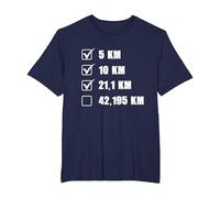 Liste de contrôle du Coureur de Marathon pour Jogging et Course à Pied T-Shirt, Homme Grandes Tailles, Bleu Marine, 3X Tall