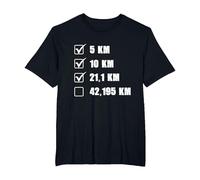 Liste de contrôle du Coureur de Marathon pour Jogging et Course à Pied T-Shirt, Homme Grandes Tailles, Noir, 2X Tall