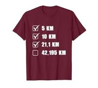 Liste de contrôle du Coureur de Marathon pour Jogging et Course à Pied T-Shirt, Homme, Marron, L
