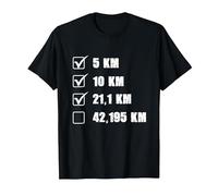 Liste de contrôle du Coureur de Marathon pour Jogging et Course à Pied T-Shirt, Homme, Noir, XL