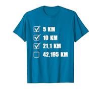 Liste de contrôle du Coureur de Marathon pour Jogging et Course à Pied T-Shirt, Homme, Saphir, 3XL