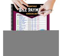 Liste de contrôle du paiement des factures, suivi du paiement des factures | Planificateur de budget mensuel, livre organisateur financier familial, suivi des dépenses, guide de paiement sur 4 ans pour