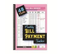 Liste de contrôle mensuelle de paiement des factures : carnet de suivi de factures de 4 ans pour les familles et les gestionnaires d'argent | Carnet de planification budgétaire pour l'organisation des