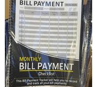 Liste de contrôle mensuelle pour paiement des factures : carnet de suivi de factures de 4 ans pour les familles et les gestionnaires d'argent | Carnet de planification budgétaire pour l'organisation