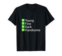 Liste De Contrôle Pour Un Homme, Jeune, Beau, Brun, Élégant T-Shirt