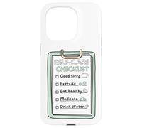Liste de contrôle SelfCare Design Rappel pour des habitudes saines Coque pour iPhone 15 Pro