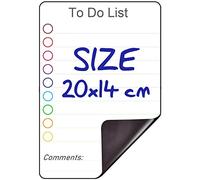 Liste De Courses A5 20x14 cm - Tableau Blanc Effacable - To Do List Planner Frigo - Tableau Magnetique - Ardoise Cuisine - Organisateur Liste Courses - Pour Repas Menage - Pense Bête Reutilisable