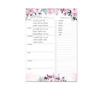 Liste de courses, bloc-notes magnétique, planificateur de repas hebdomadaire, 52 feuilles, matériau robuste qui améliore l'organisation, design tendance, utilisation polyvalente pour réfrigérateur