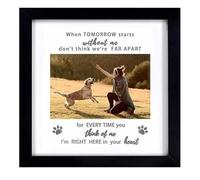 Liste de souvenirs pour animaux de compagnie en bois | Matériau en bois | Plusieurs tailles | Suspendu ou debout pour chat chien Photos - Cadeau de condoléance Perte Animal bien-aimé avec collier